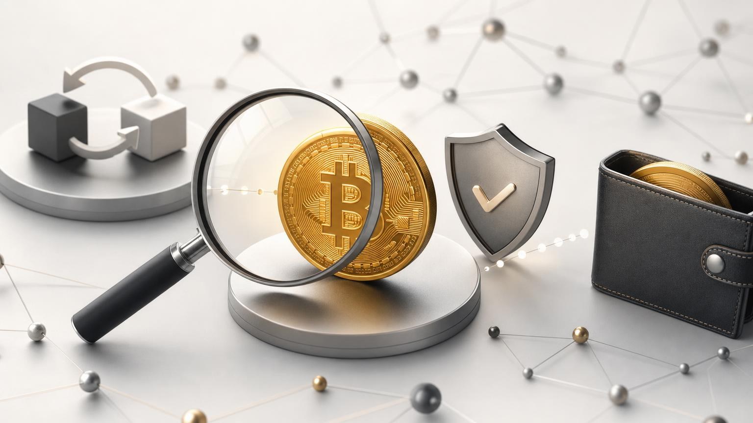 A beginner comparing the Bitcoin network, recipient address, amount, fee, and transaction details before confirming a BTC exchange
